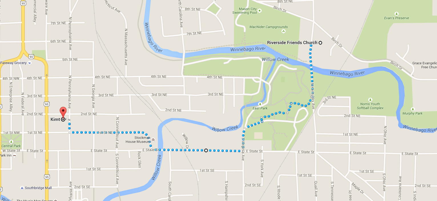 Route for the 'Walk for Jodi' Event